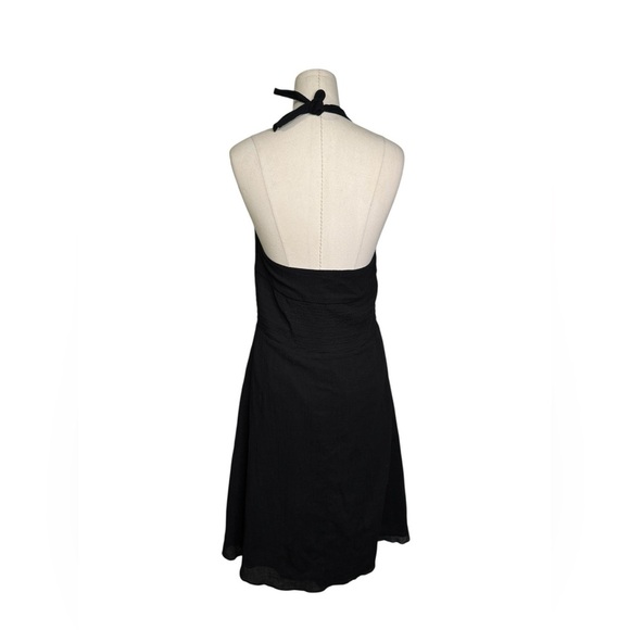 MAEVE | Halter V Neck Black midi Dress in Size 2 - Picture 3 of 5